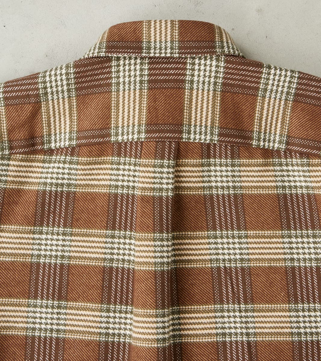 Portuguese Houndstooth Plaid Blanket Easy Shirt - Brown