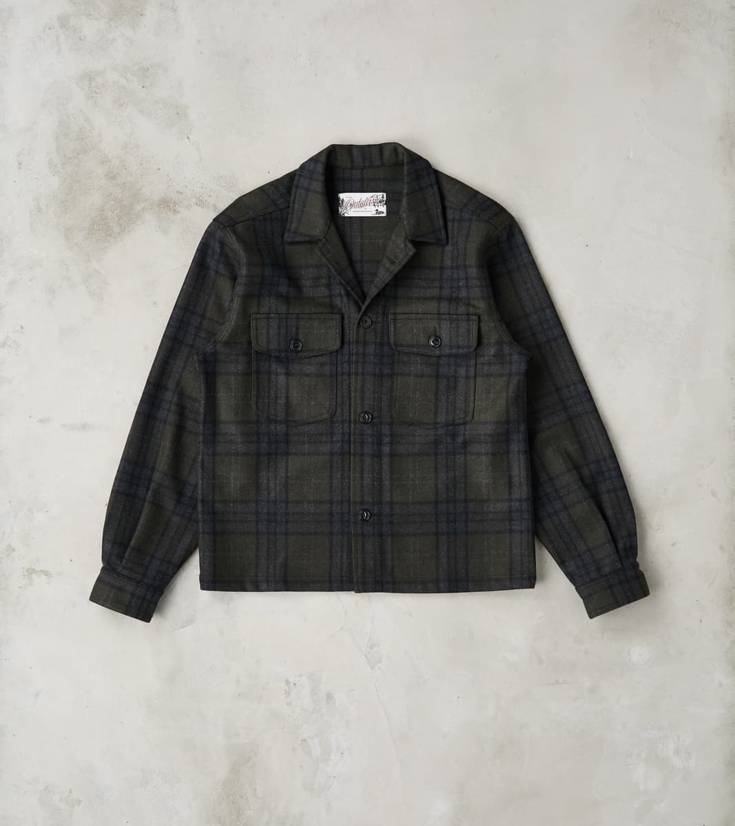 Outclass Italian Wool Plaid Camp Shirt - Hunter