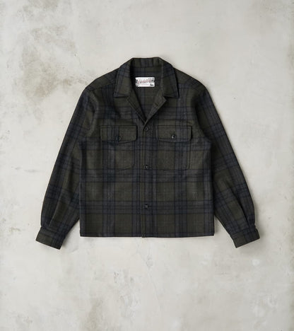 Outclass Italian Wool Plaid Camp Shirt - Hunter