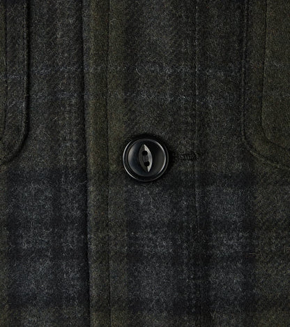 Italian Wool Plaid Camp Shirt - Hunter