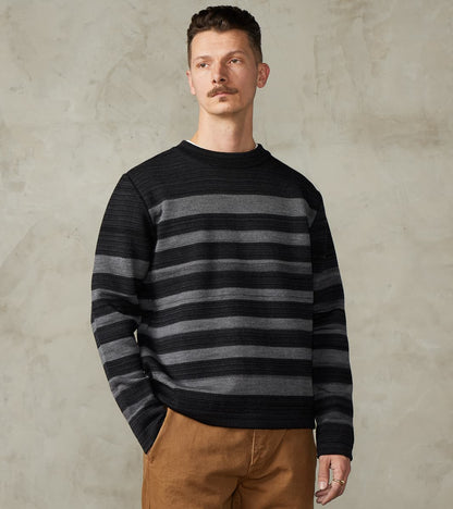 S.N.S. Herning Given III Crewneck - Magnetite Black & Gneiss Grey