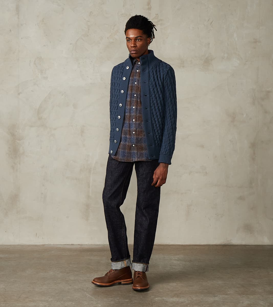 S.N.S. Herning Stark II Cardigan - Shadow Blue