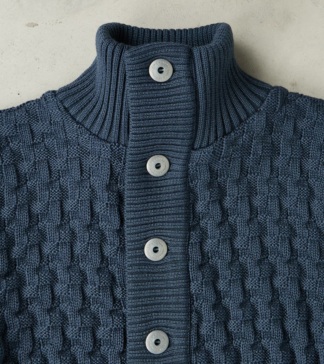 S.N.S. Herning Stark II Cardigan - Shadow Blue – Division Road, Inc.