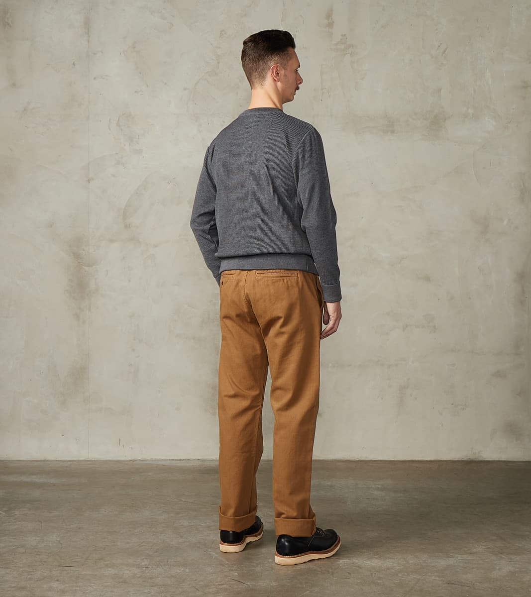 Stamina Half Placket Henley - Strata Grey