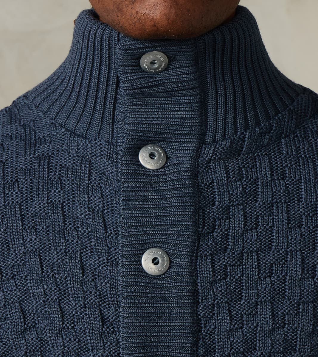 S.N.S. Herning Stark II Cardigan - Shadow Blue – Division Road, Inc.