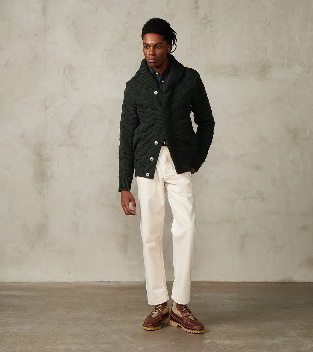 Epigon Cardigan - Dark Forest Green