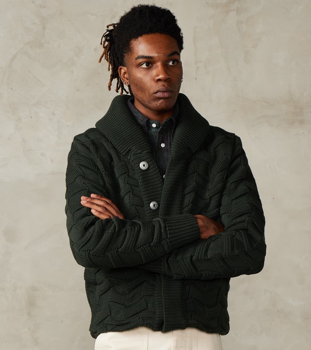 S.N.S. Herning Epigon Cardigan - Dark Forest Green