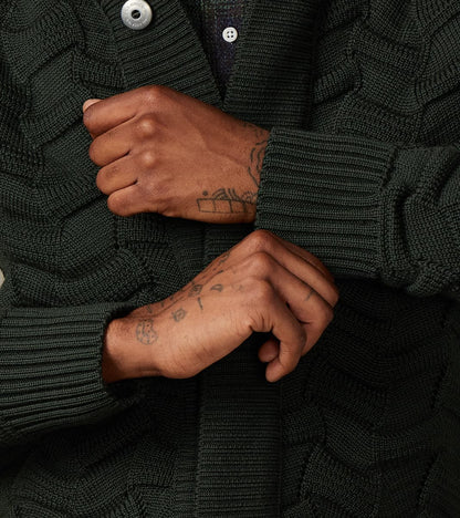 Epigon Cardigan - Dark Forest Green