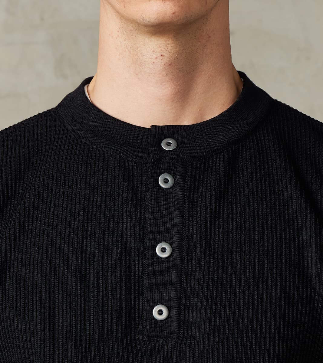 Stamina Half Placket Henley - Navy