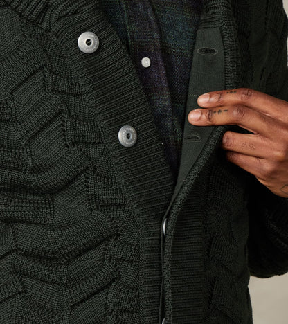 Epigon Cardigan - Dark Forest Green