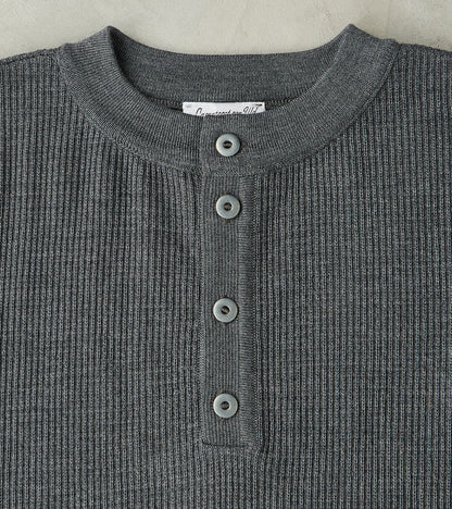 Stamina Half Placket Henley - Strata Grey