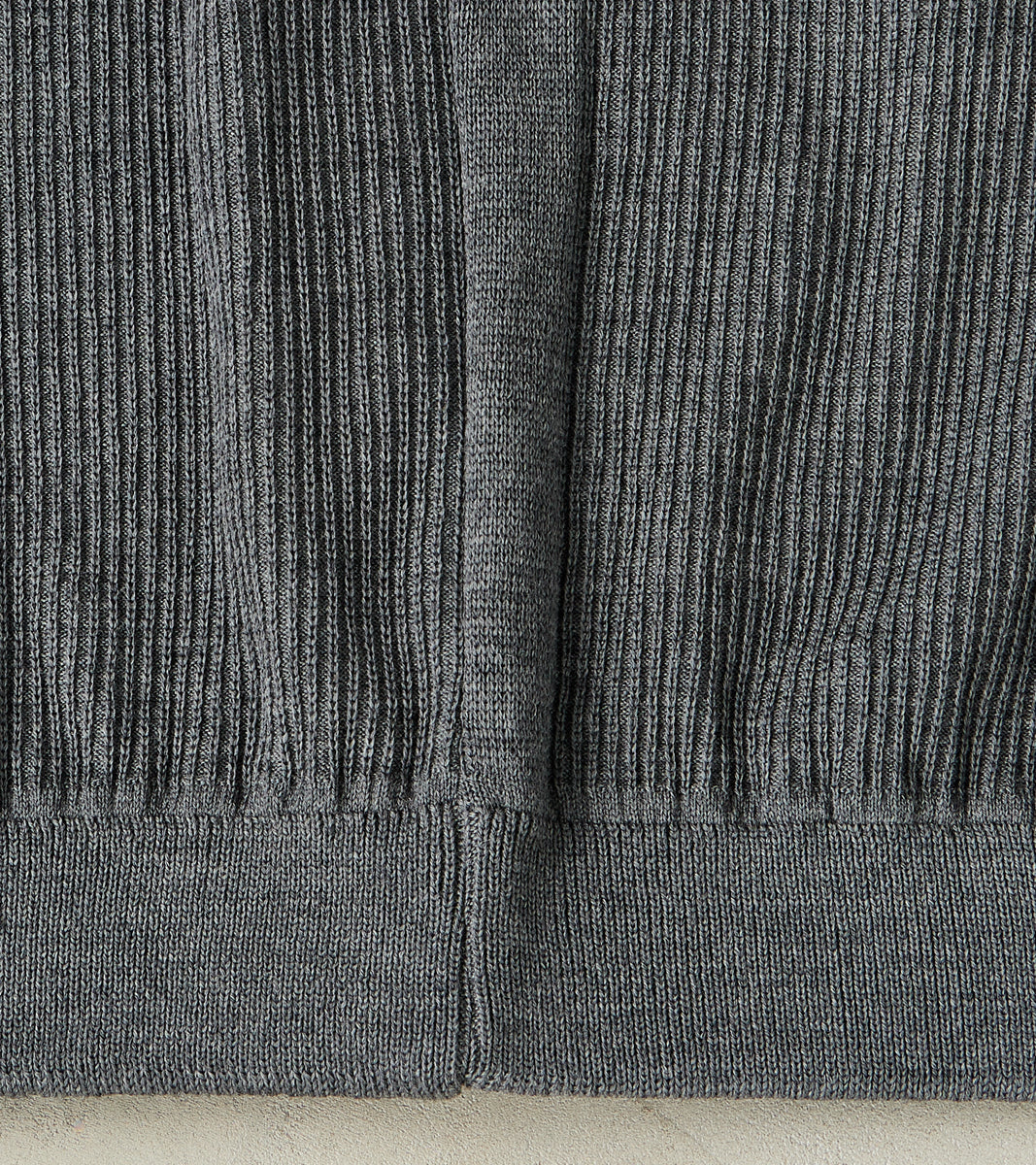 Stamina Half Placket Henley - Strata Grey