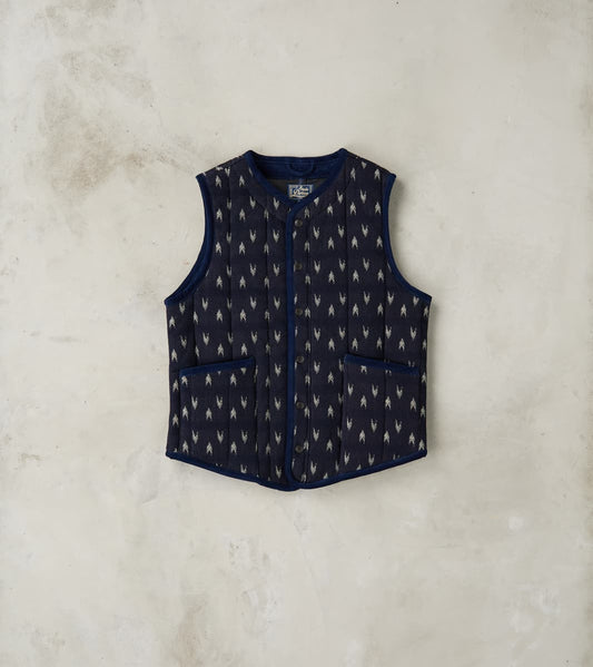 Studio D'Artisan Arrow Yagasuri Indigo Sashiko Vest