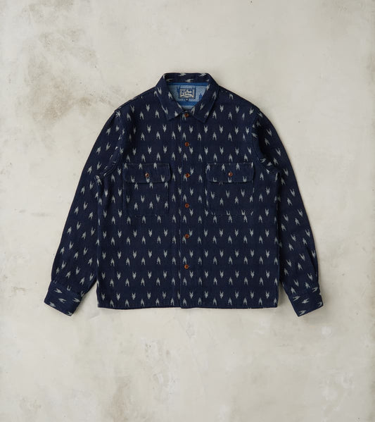 Studio D'Artisan Arrow Yagasuri Indigo Sashiko Shirt