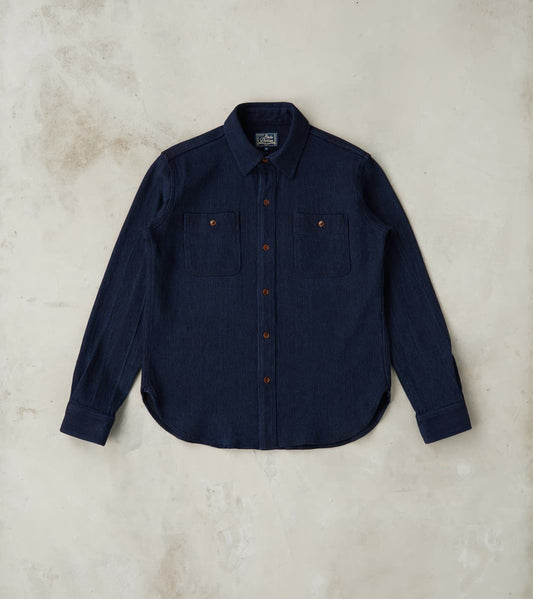 Studio D'Artisan Heavyweight Sashiko Workshirt - Indigo