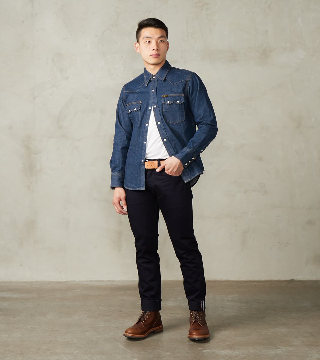 Studio D'Artisan Natural Indigo Denim Western