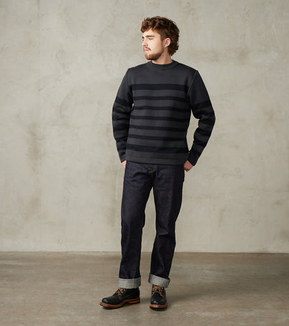 Given III Crewneck - Molten Grey & Navy Blue