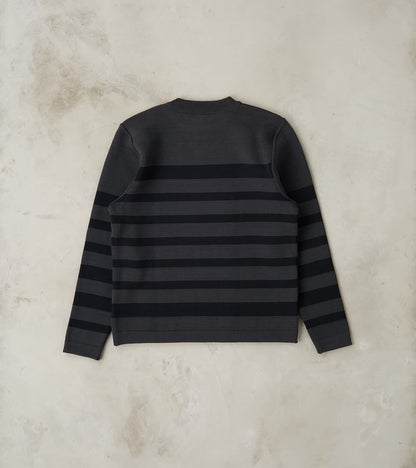 Given III Crewneck - Molten Grey & Navy Blue