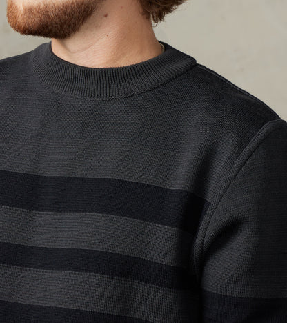 Given III Crewneck - Molten Grey & Navy Blue