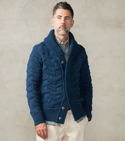 S.N.S. Herning x Division Road Epigon-III Cardigan - Tidal Blue