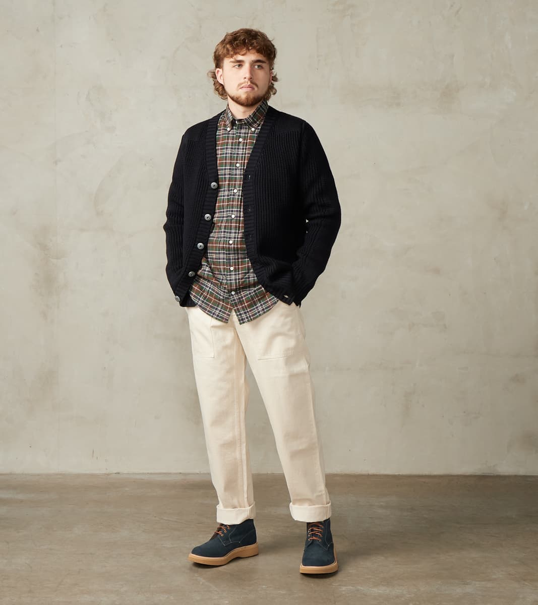 Rank-III Cardigan - Navy Blue