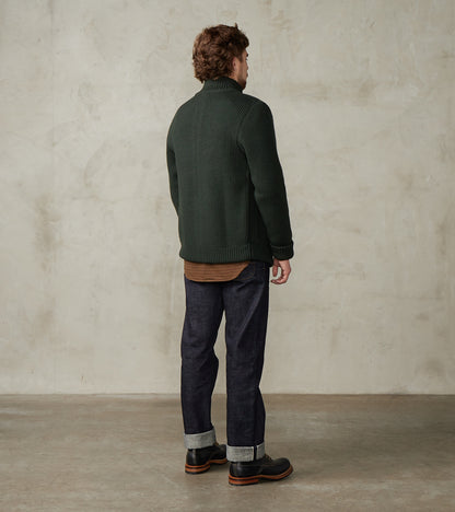 Felt Full Zip - Dark Forest Green