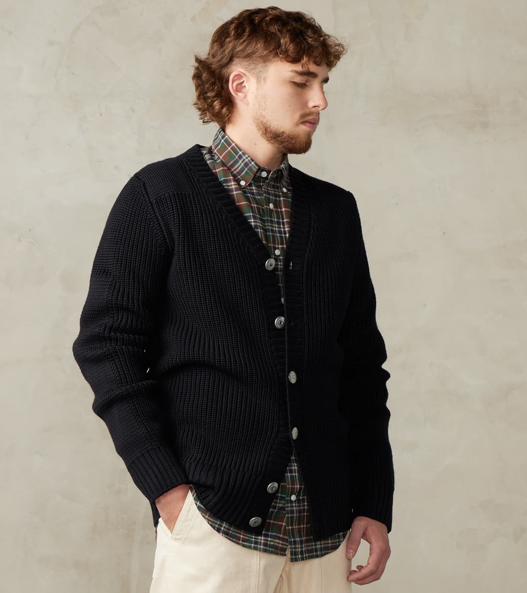 S.N.S. Herning Rank-III Cardigan - Navy Blue