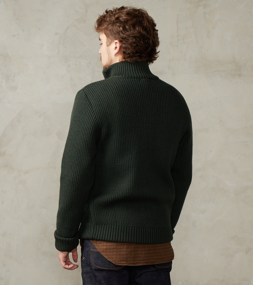 Felt Full Zip - Dark Forest Green