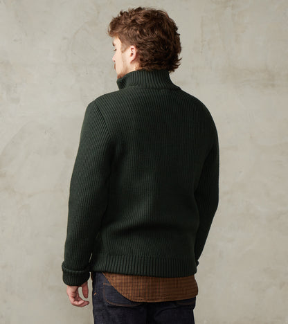 Felt Full Zip - Dark Forest Green