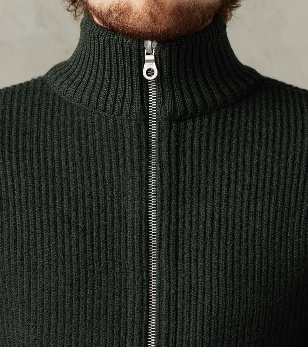 Felt Full Zip - Dark Forest Green