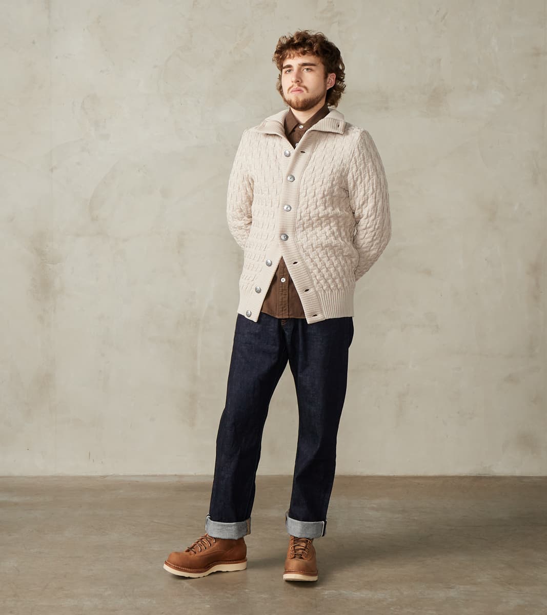 S.N.S. Herning Stark II Cardigan - Stone White