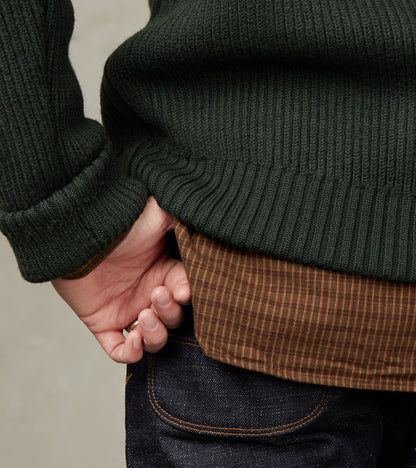 Felt Full Zip - Dark Forest Green