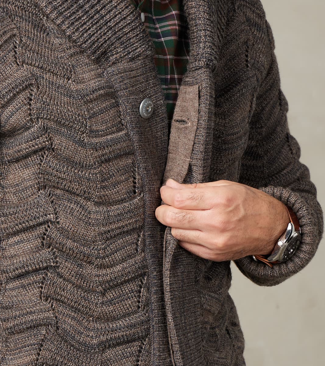 Epigon-III Cardigan - Terra Brown