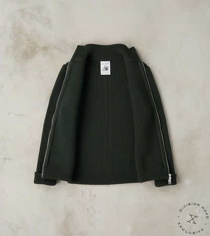 Felt Full Zip - Dark Forest Green