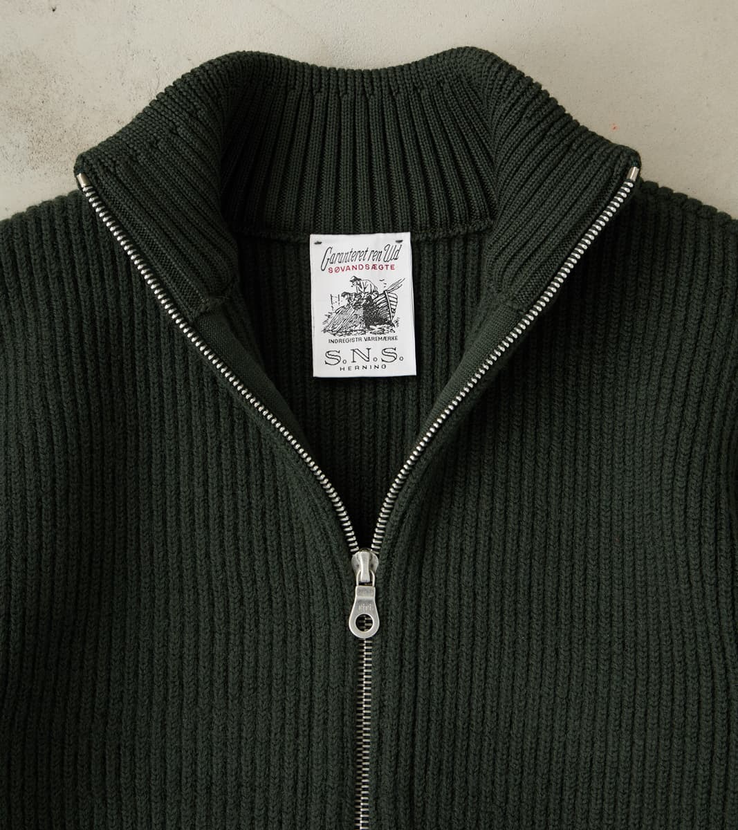 Felt Full Zip - Dark Forest Green