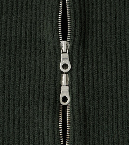 Felt Full Zip - Dark Forest Green