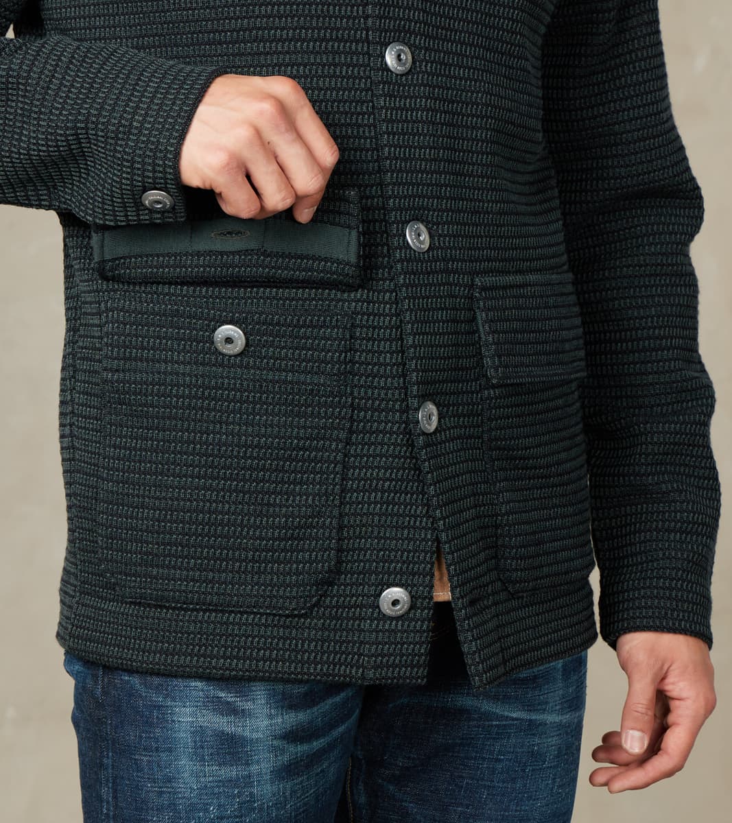 Radial Jacket - Midnight Green Melange