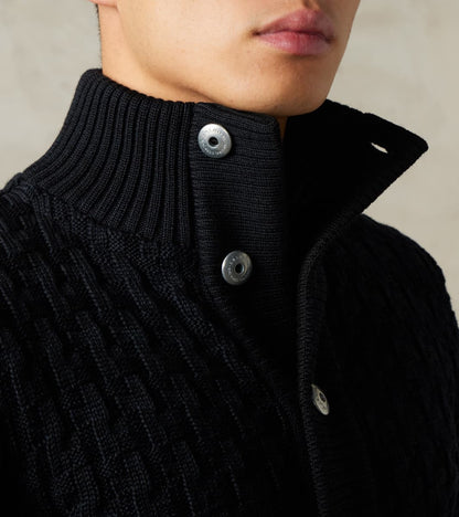 Stark Cardigan - Residual Black Melange