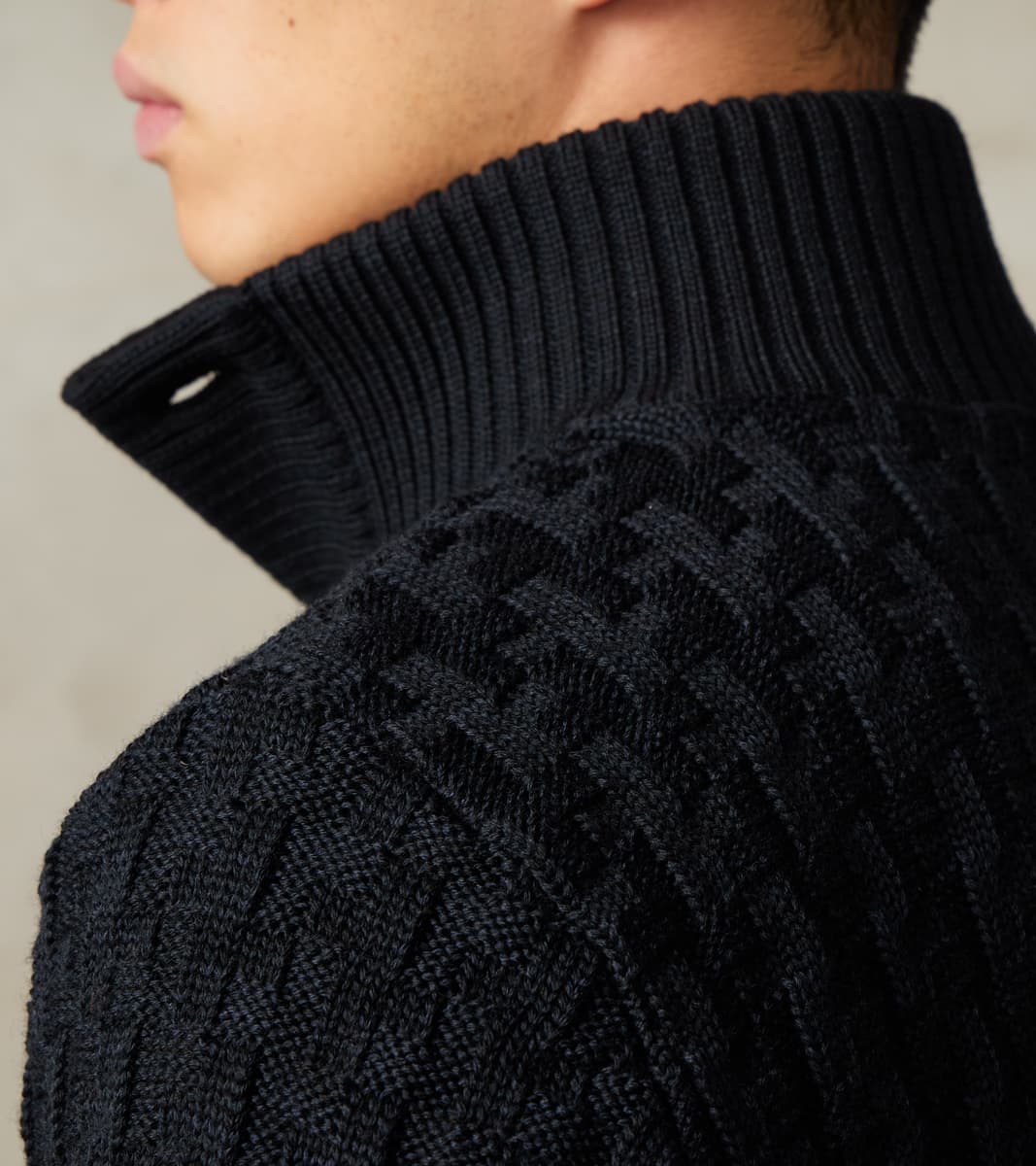 Stark Cardigan - Residual Black Melange