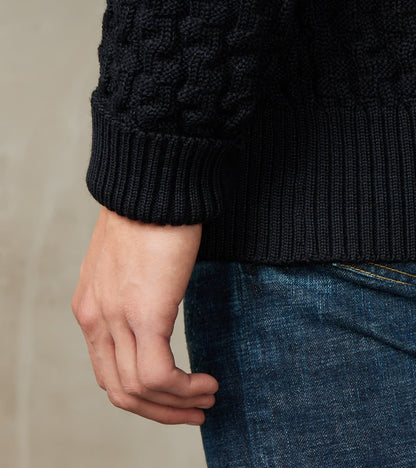 Stark Cardigan - Residual Black Melange