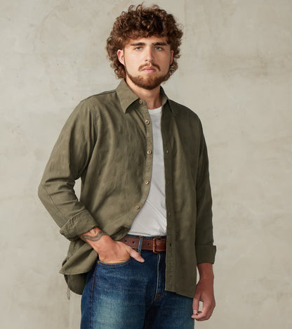 SSS25-ATW Olive Tropical Weather Dobby Shirt