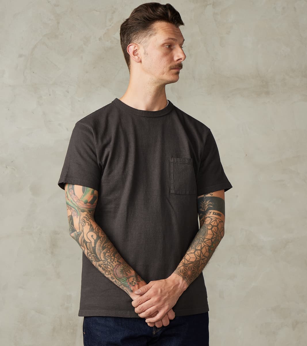 トップス sageNATION Martial Shirt SS Samurai - SJST-SC03 Japanese Cotton Short Sleeve Pocket T-Shirt