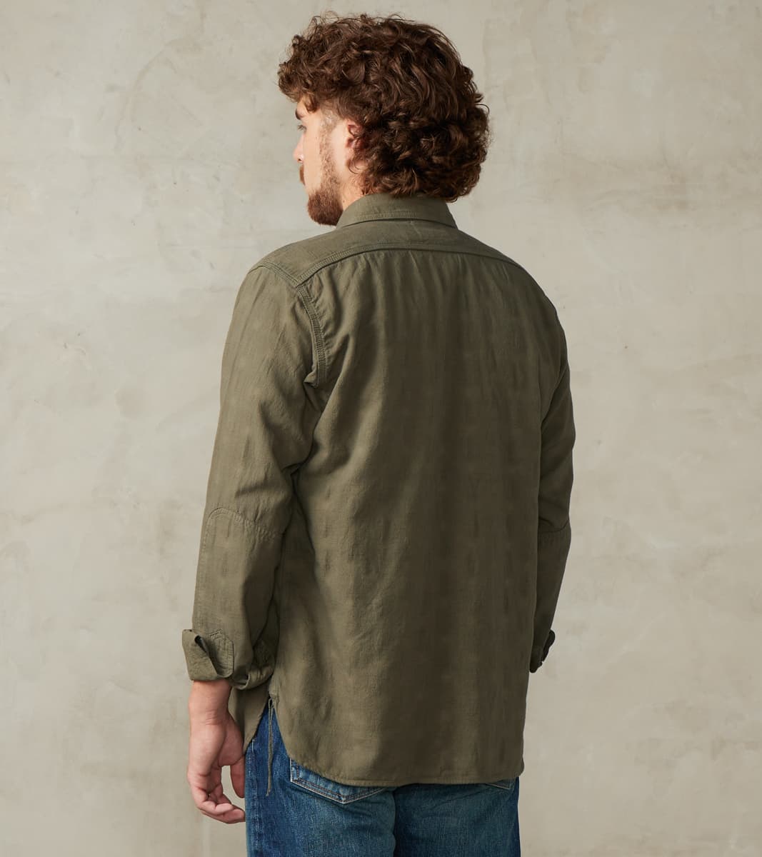 SSS25-ATW Olive Tropical Weather Dobby Shirt