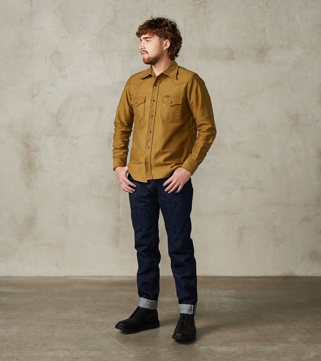 S211AX 18oz Ai-Benkei Natural Indigo - Relaxed Tapered