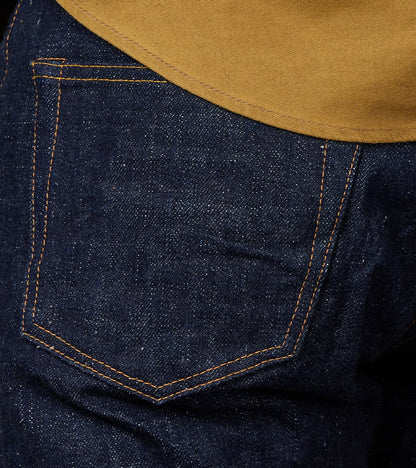 S211AX 18oz Ai-Benkei Natural Indigo - Relaxed Tapered