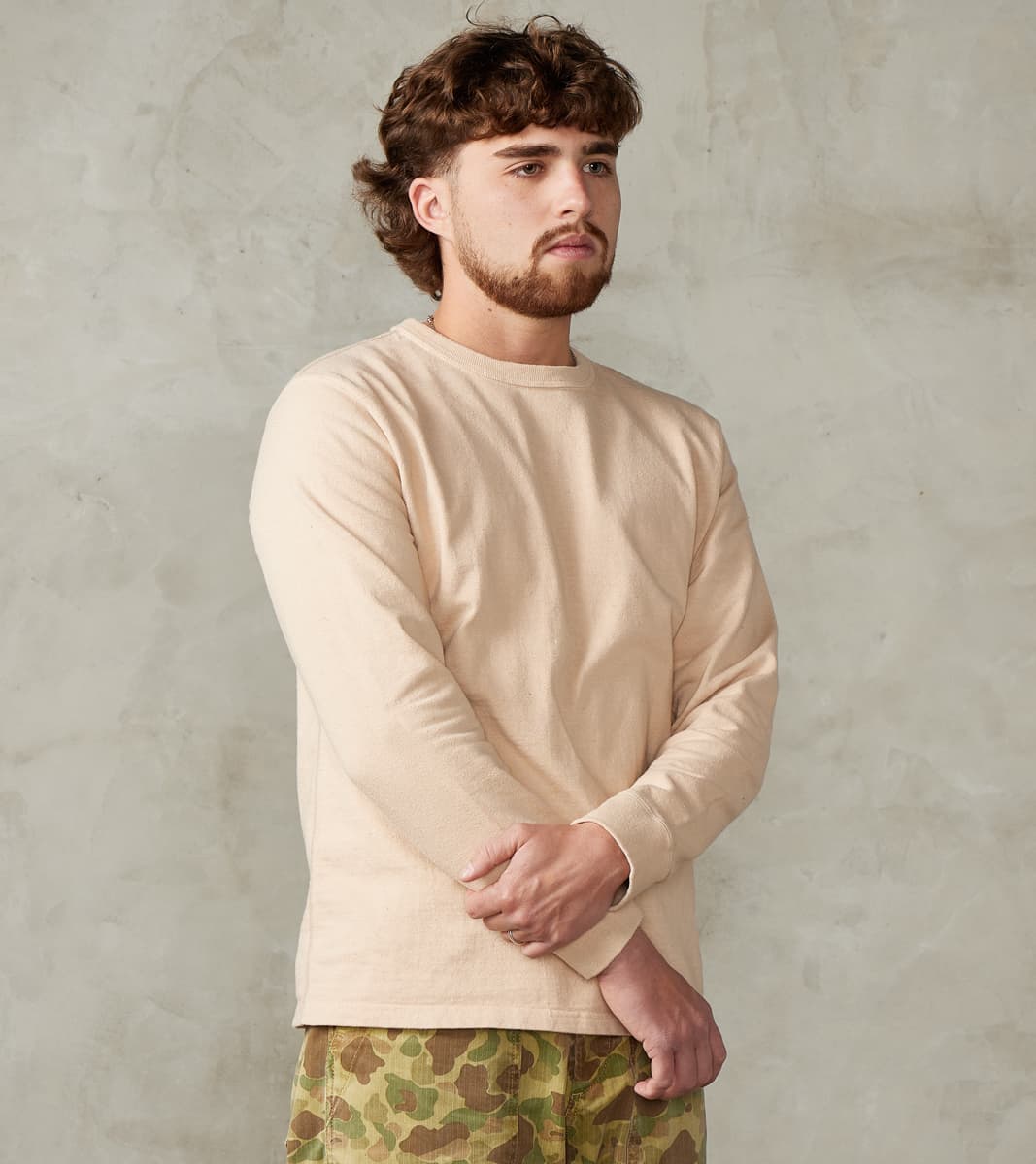 Samurai - SJSLT-SC01 Japanese Cotton Long Sleeve T-Shirt - Kuri Light