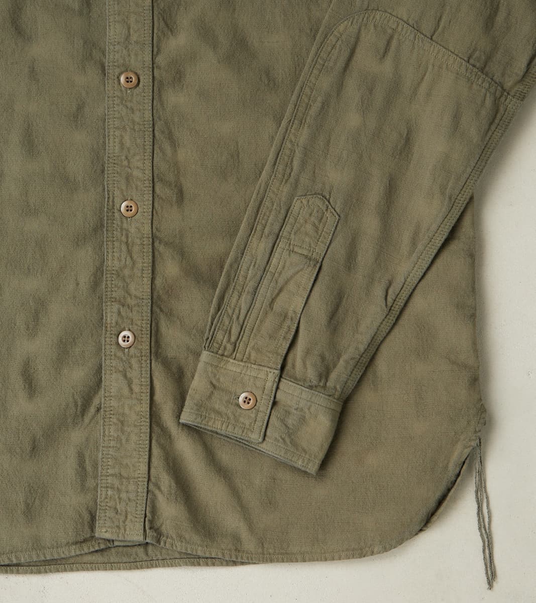 SSS25-ATW Olive Tropical Weather Dobby Shirt