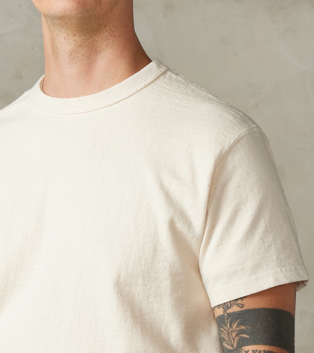 Samurai - SJST-SC01 Japanese Cotton Short Sleeve T-Shirt - Natural