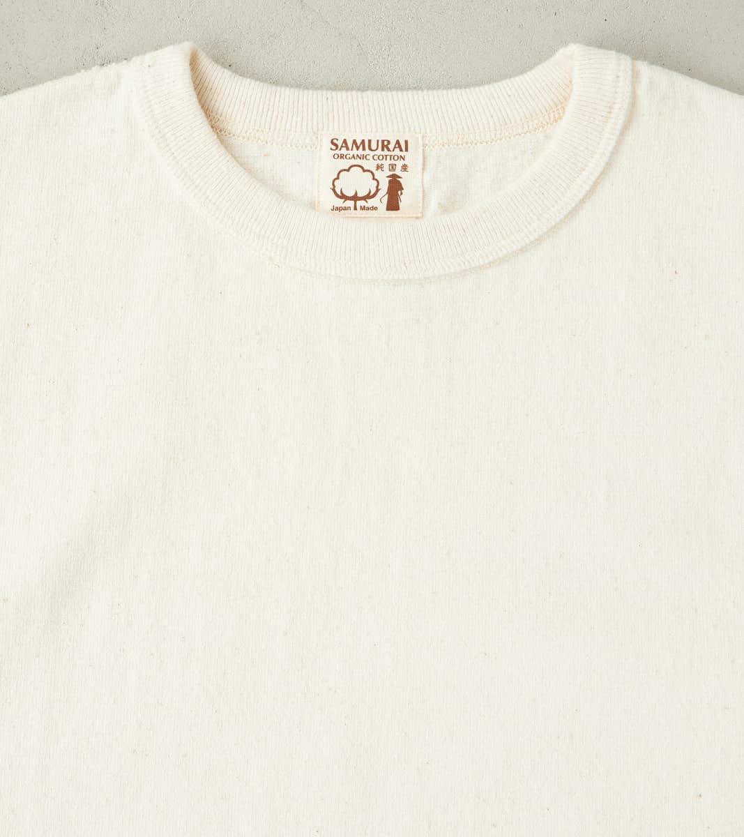 Samurai - SJST-SC01 Japanese Cotton Short Sleeve T-Shirt - Natural