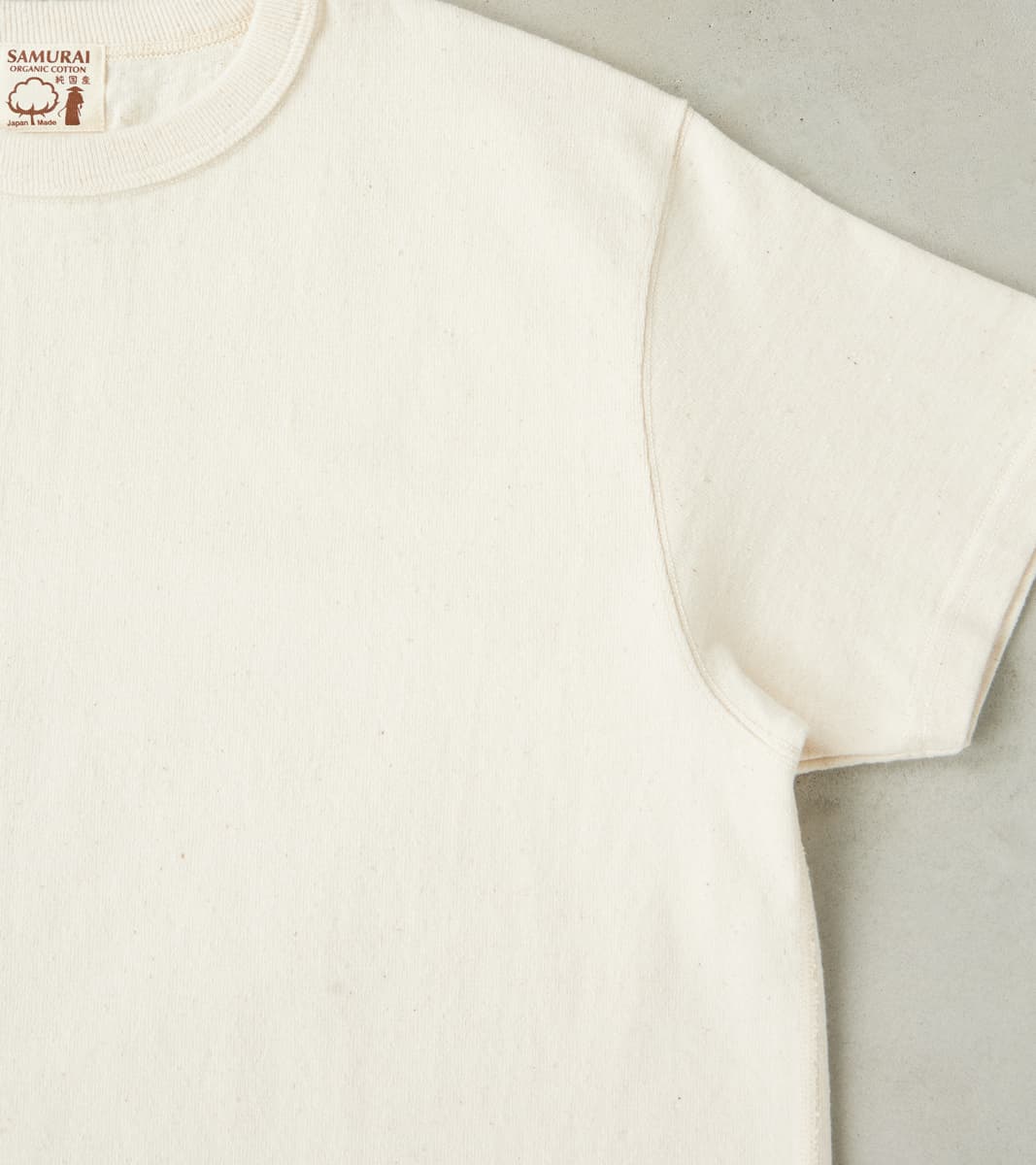Samurai - SJST-SC01 Japanese Cotton Short Sleeve T-Shirt - Natural